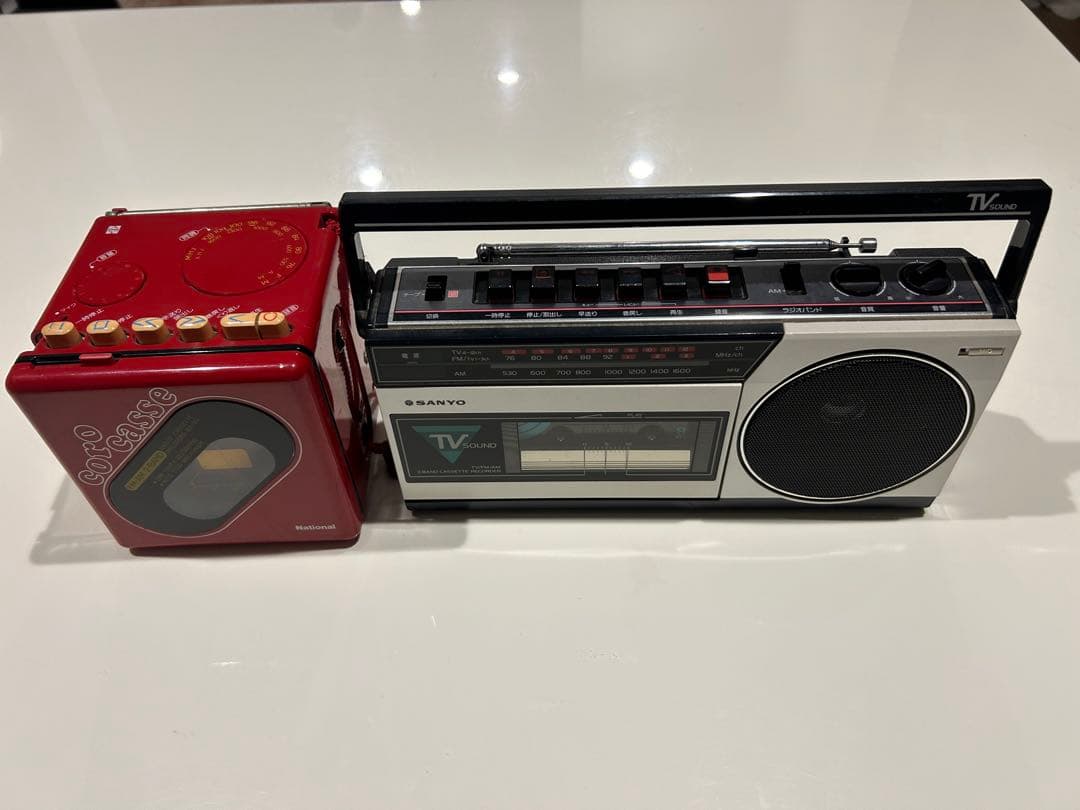 SANYO とnational ラジカセ　２台セットジャンク