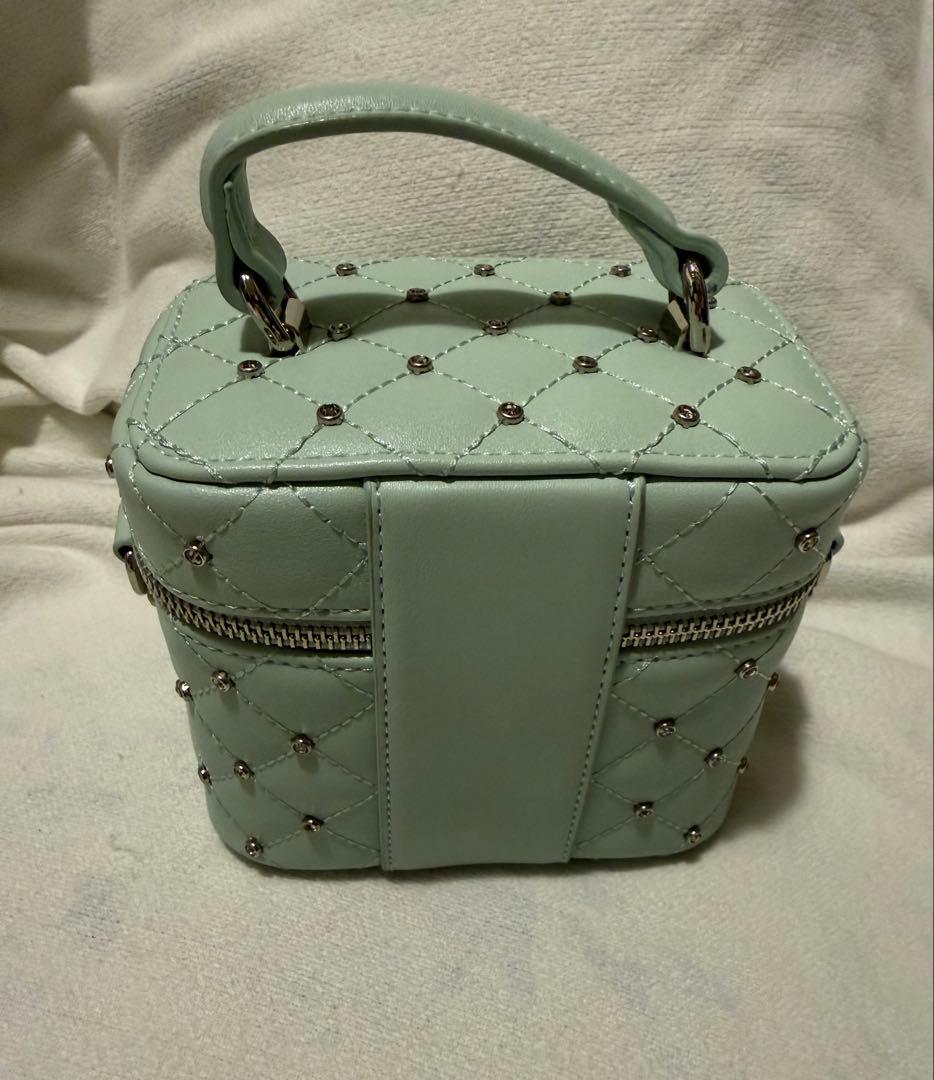 Darich ダーリッチ キルティングビジュースクエアミニバッグ ミント