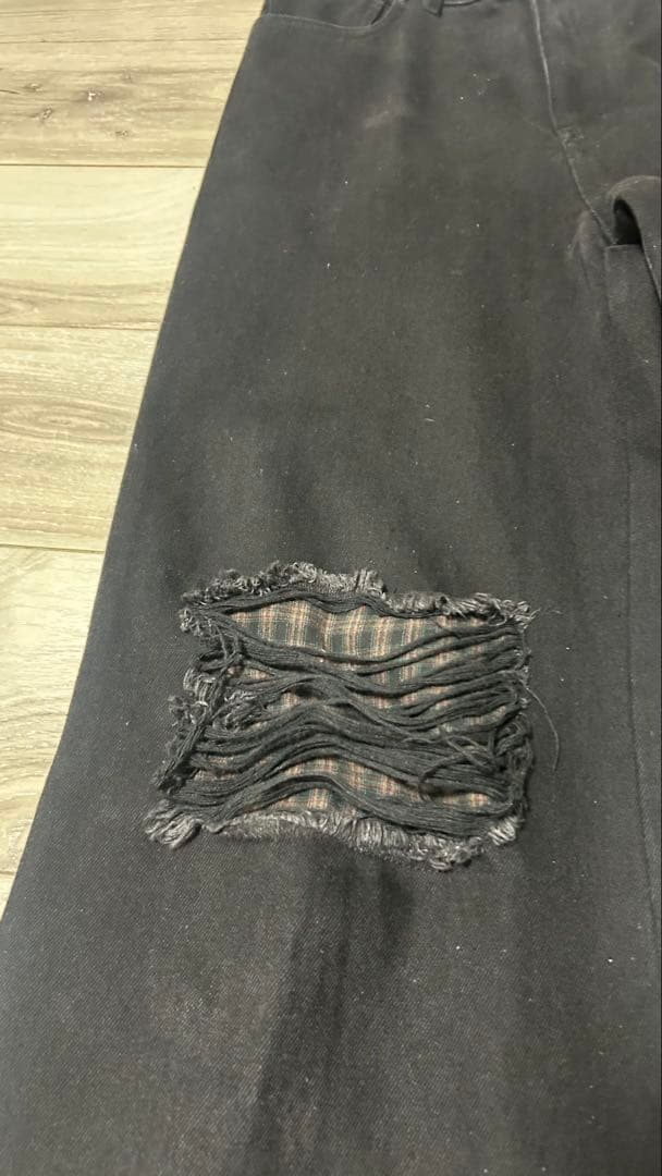 afb フレアパンツBLACK ブーツカット