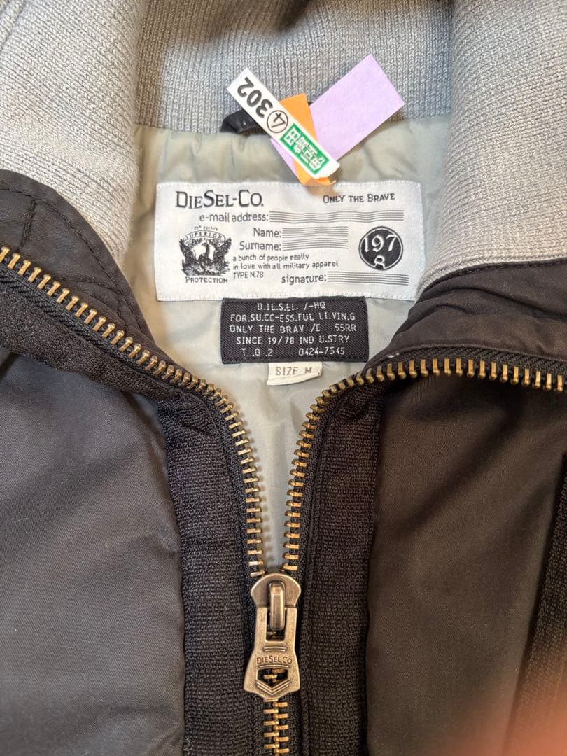 00s archive diesel ファー付き　ダウンジャケット　y2k 短丈