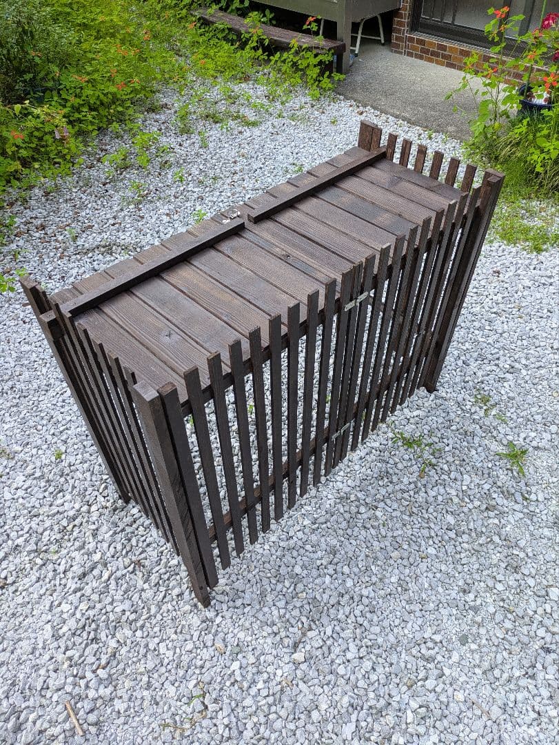 折り畳み可能 木製室外機カバー 3種類