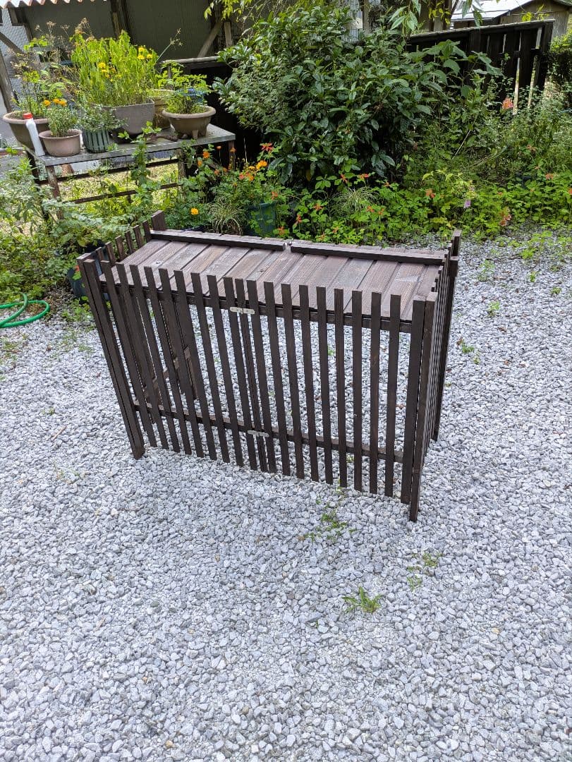 折り畳み可能 木製室外機カバー 3種類