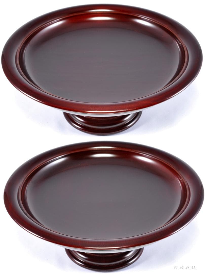 十二代 中村宗哲 溜塗 高杯 鵬雲斎在判書付 共箱 菓子器 茶道具