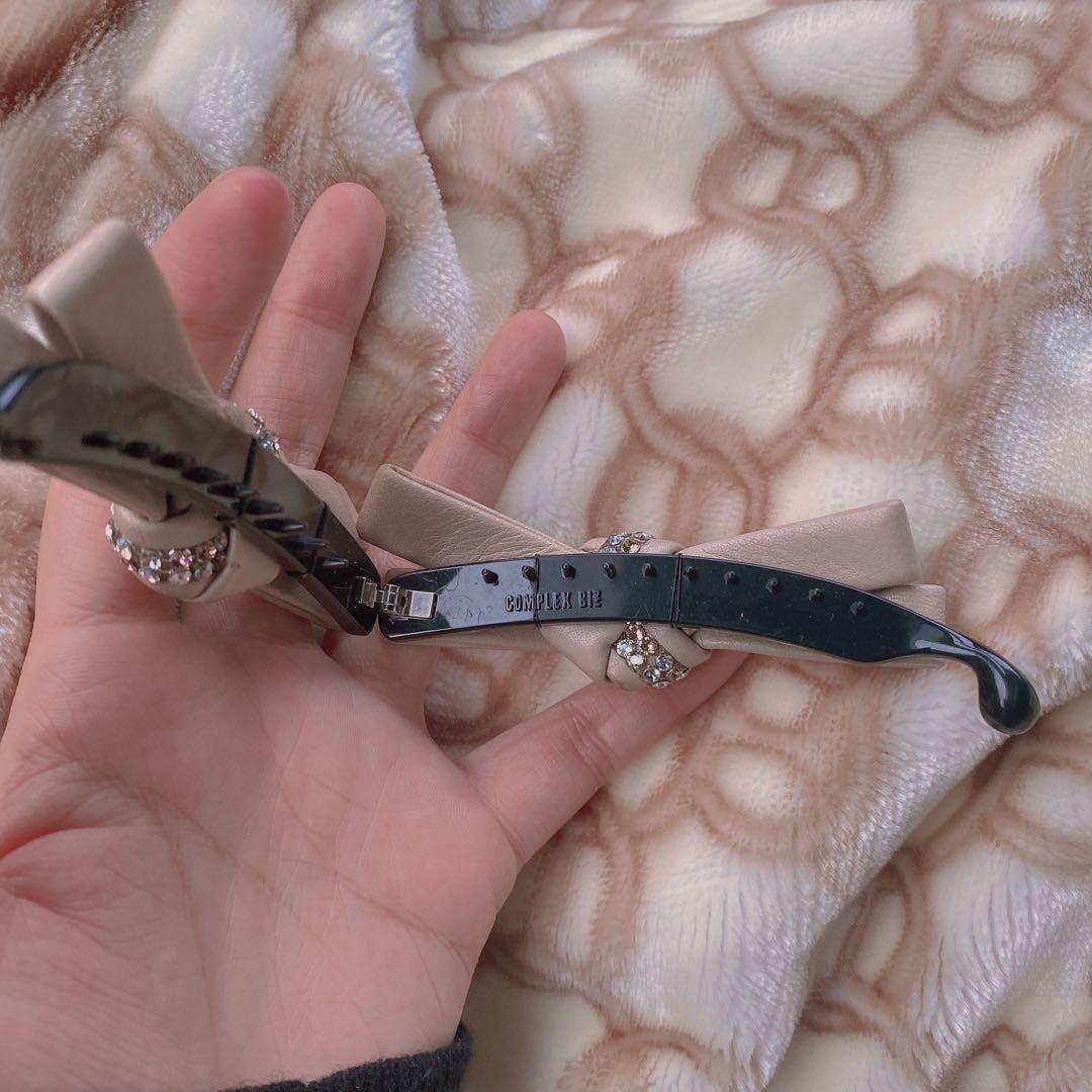 Complex Biz コンプレックスビズ　ビジュー　レザー　スワロフスキー