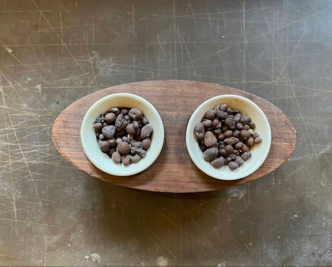 ミニ陶器鉢３点セット・自作付属品付　　一輪挿し・ポット・水耕栽培・観葉　多肉植物