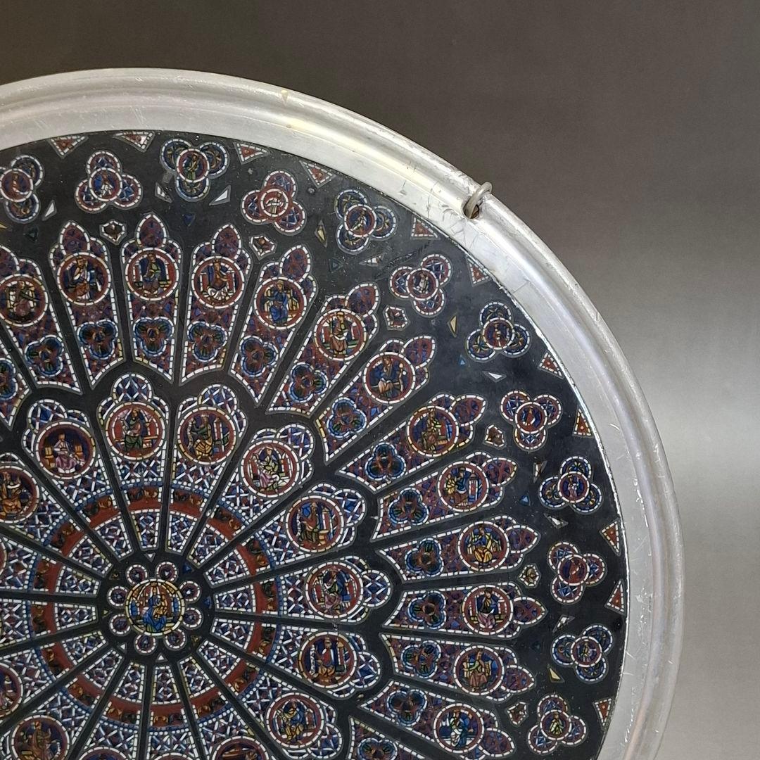 ★幻想的★ノートルダム大聖堂 パリ ステンドグラス グラスマスターズ バラ窓