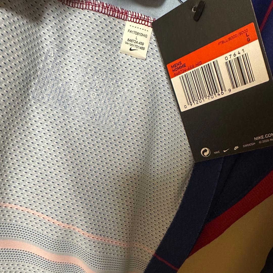 【ネイマール】バルセロナ 選手支給 ユニフォーム 17/18 「Lサイズ」長袖