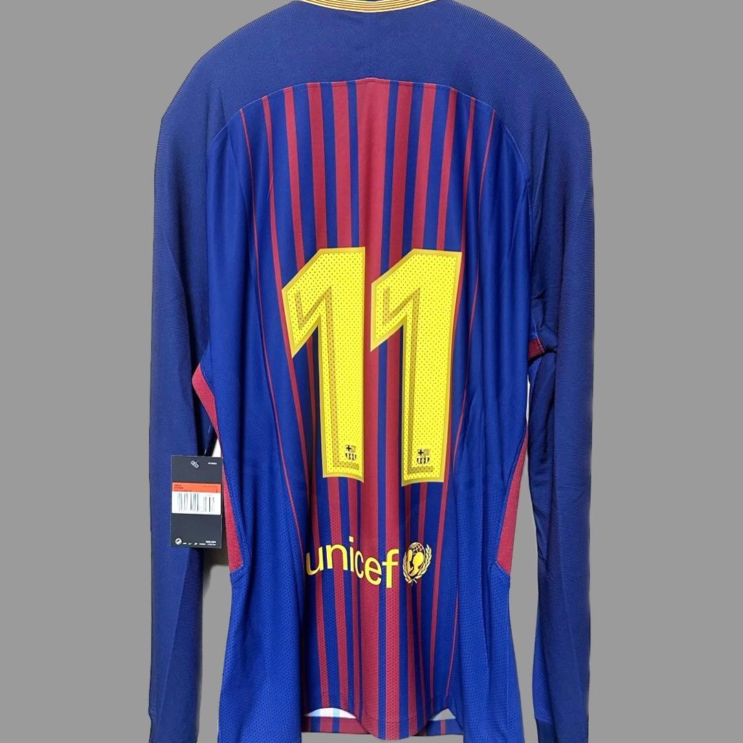 【ネイマール】バルセロナ 選手支給 ユニフォーム 17/18 「Lサイズ」長袖