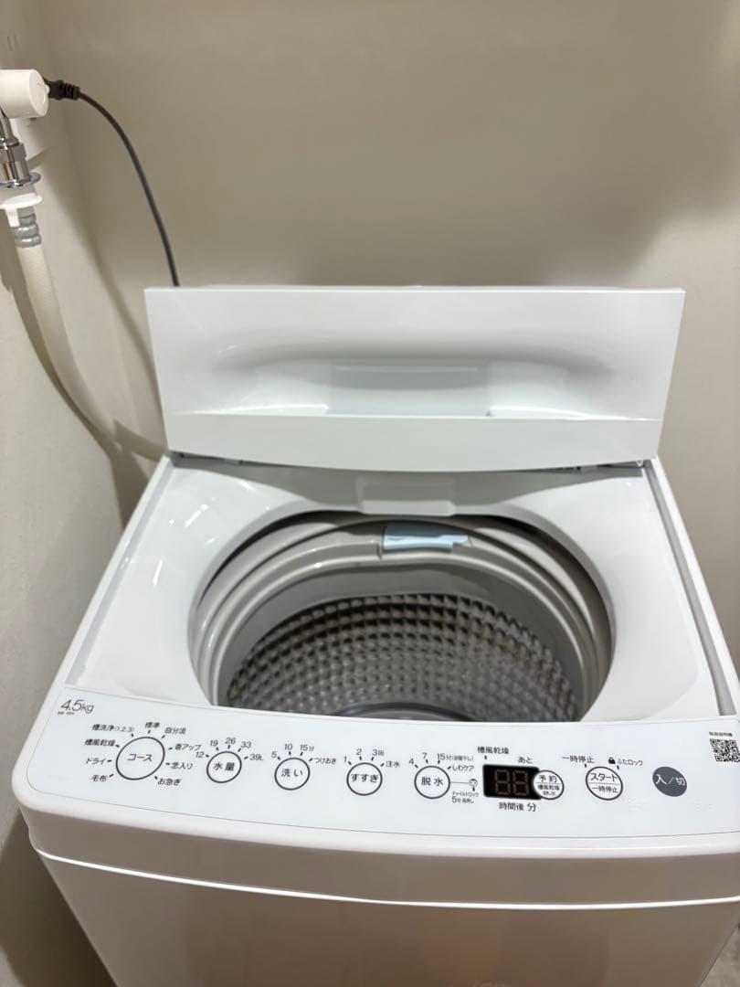 4.5キロ縦型洗濯機　ほぼ新品