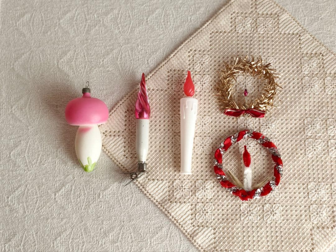 * vintage ornament ୨୧ キャンドル型 クリップオーナメント