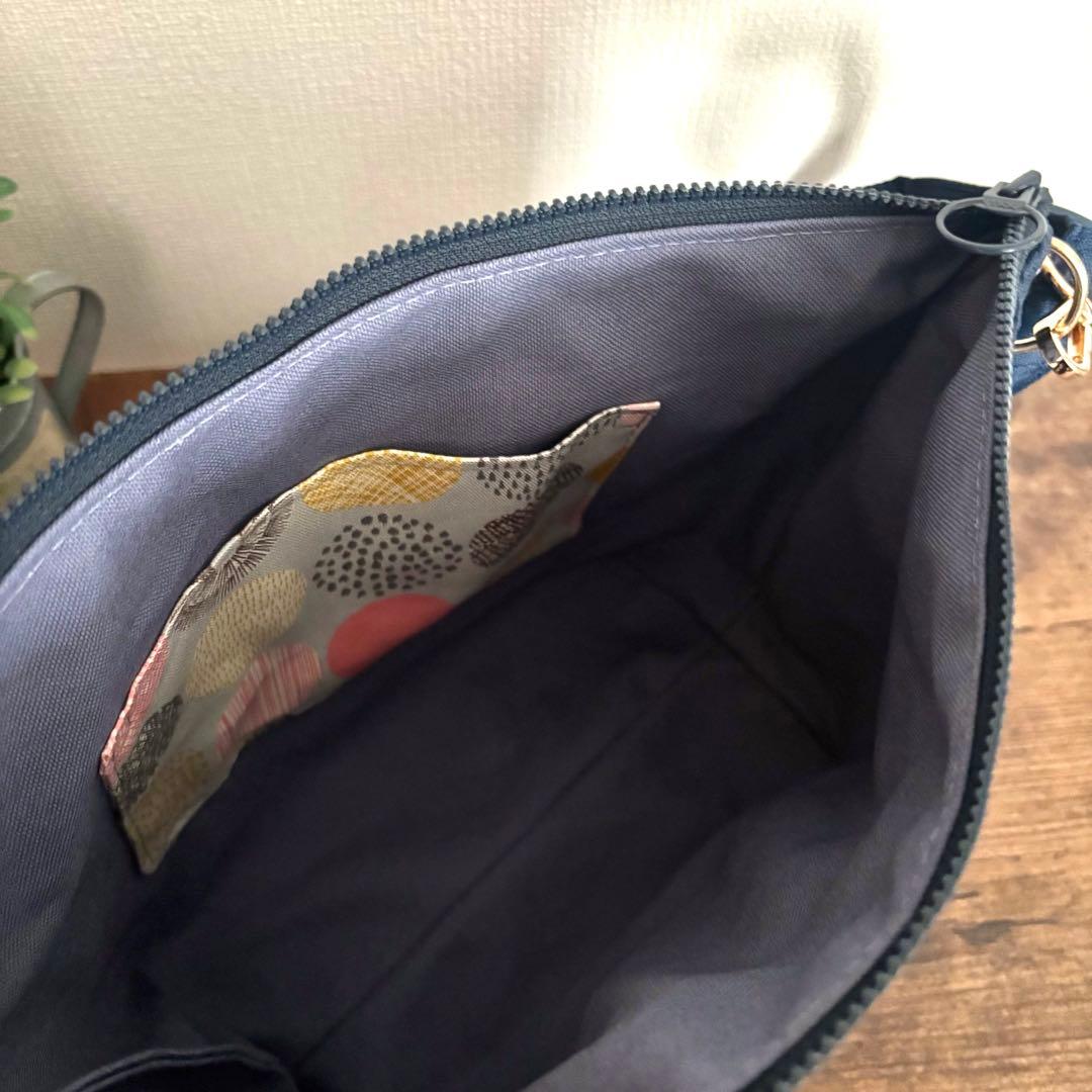 【ゆうママ】30cmファスナーショルダーバッグ　ナイロンオックスキルト