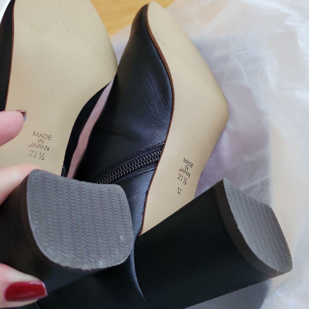 美品 ダイアナショートブーツ21.5cmブラック