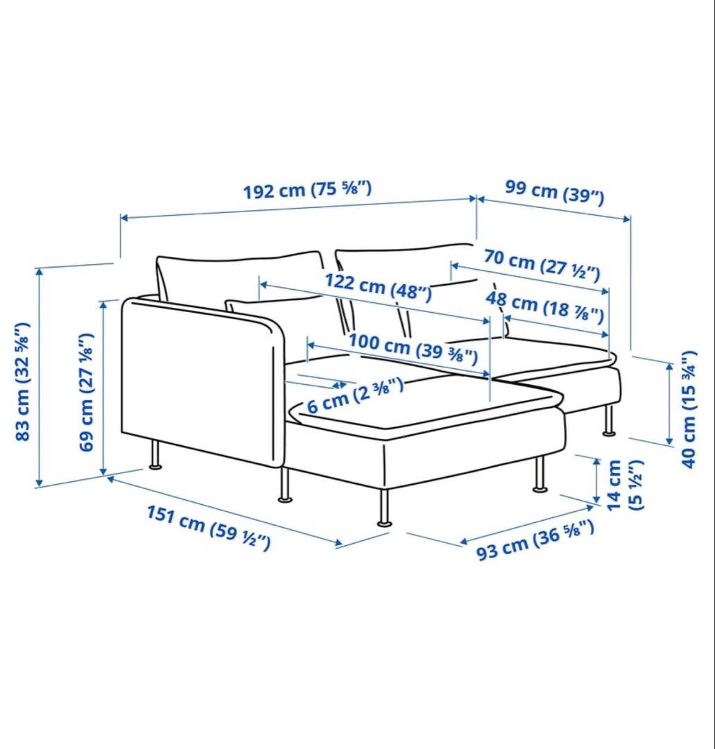 【未使用極美品】　IKEA 2人掛けソファ　ソーデルハムン SÖDERHAMN