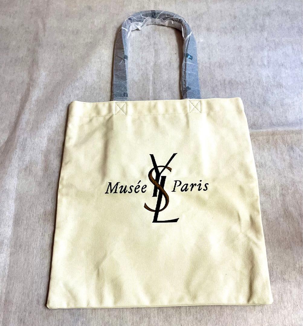 サンローランエコバッグトートバッグイブサンローラン展YSL新品未使用ホワイト