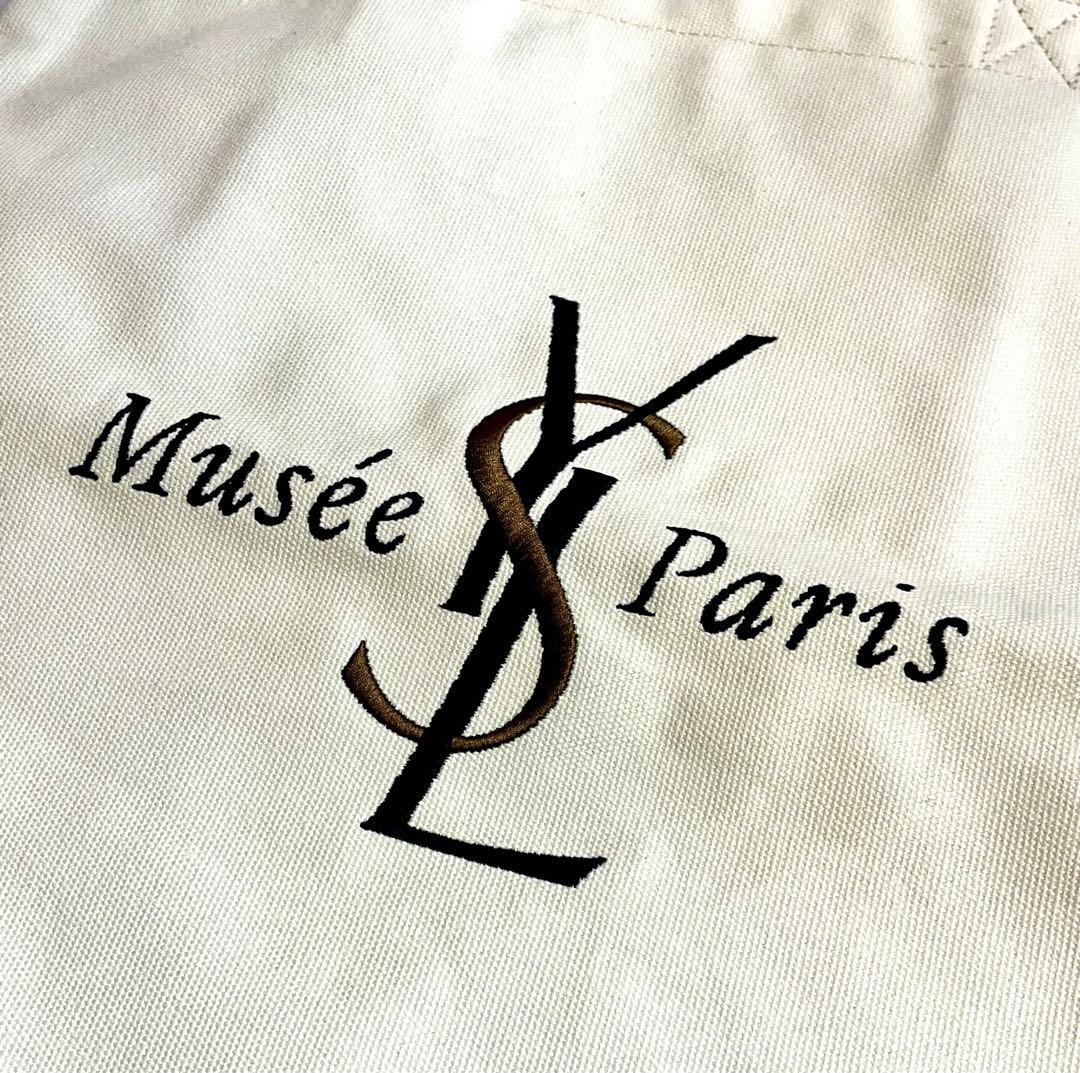 サンローランエコバッグトートバッグイブサンローラン展YSL新品未使用ホワイト