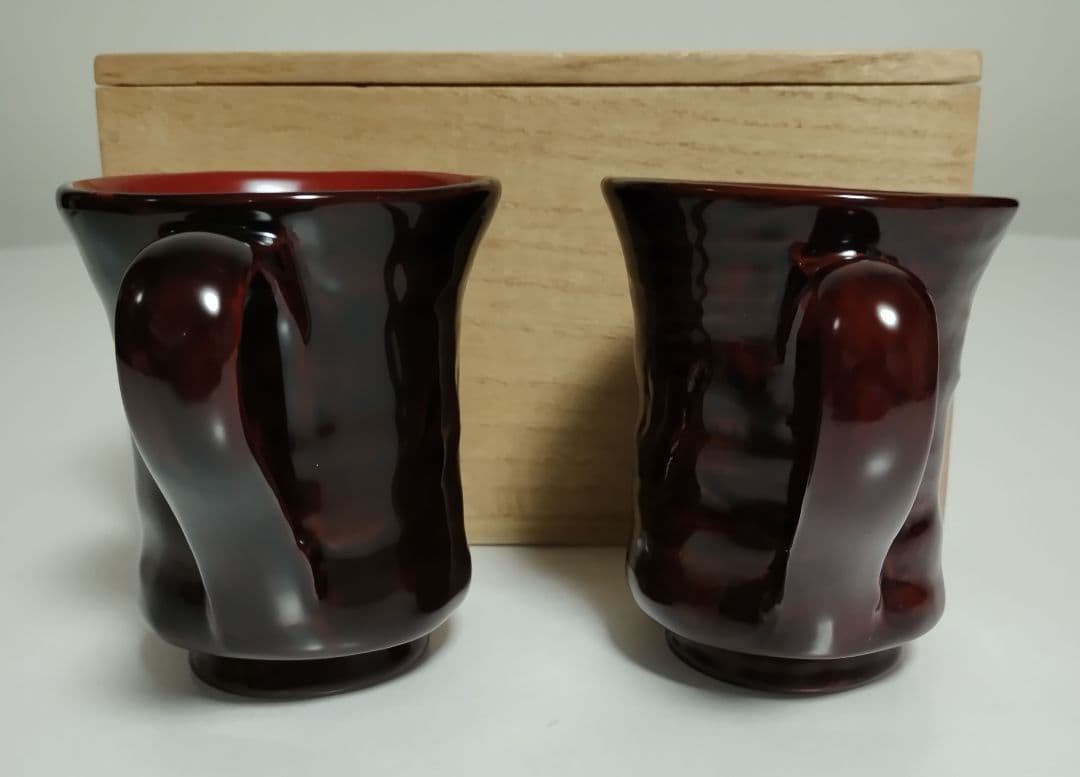 輪島塗　乾漆マグカップ　2客　わじま龍作
