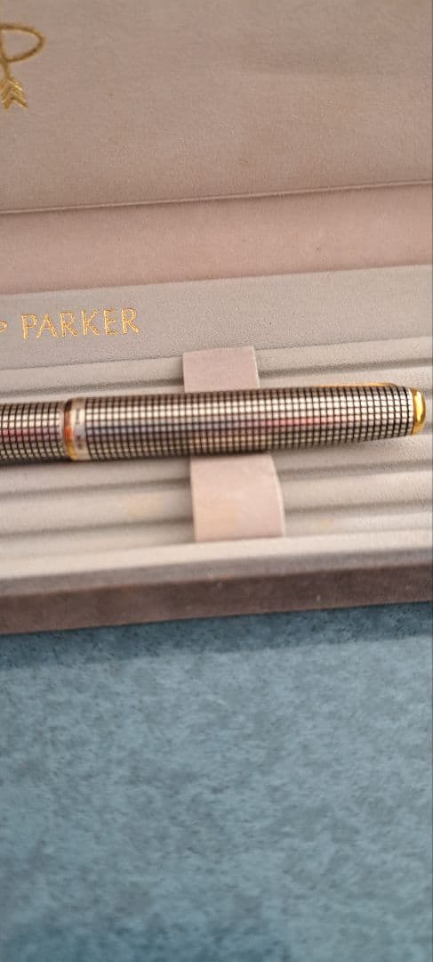 パーカー　ソネットアンティーク　シルバー ボールペン ケース 80's90's