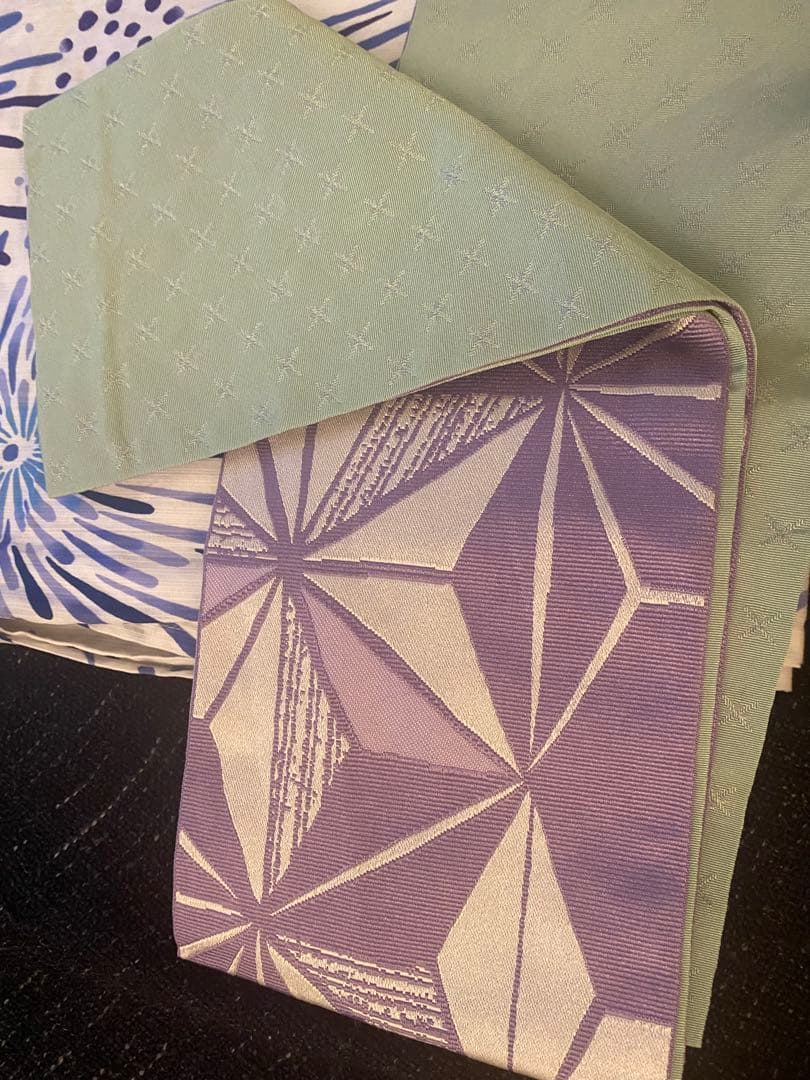 【ほぼ未使用】花火柄 浴衣・帯・下駄セット