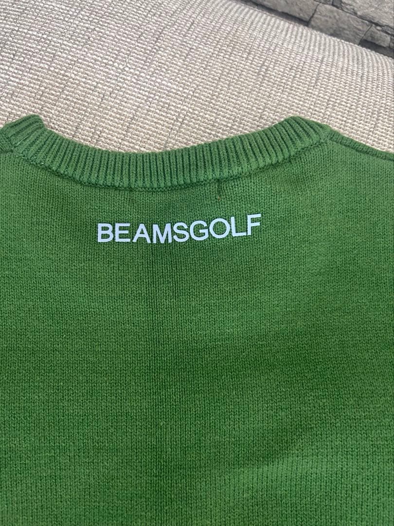 BEAMS GOLF /ロゴプリントミドルゲージニットXL