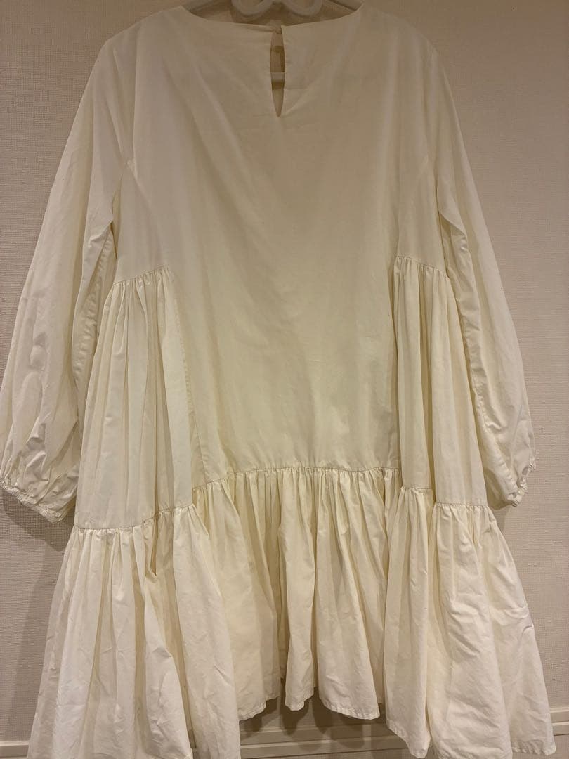 Merlette ティアードドレス　アイボリー　XS