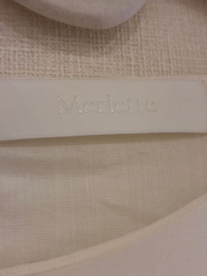 Merlette ティアードドレス　アイボリー　XS