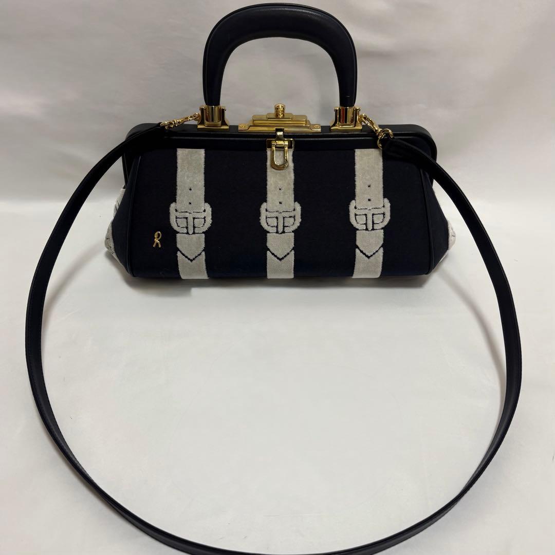 正規品 希少 ロベルタディカメリーノ バゴンギ ハンドバック キャンバス 牛革