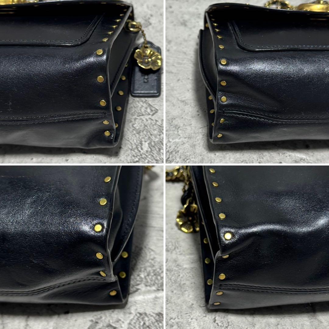 極美品✨️コーチ 2way ショルダーバッグ パーカー18 ターンロック 黒