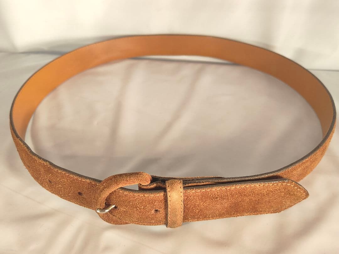 【ヴィンテージ】ポロラルフローレン　高級スエード ドレスベルト　USA製 正規品