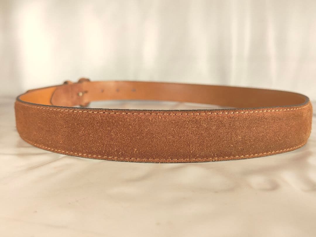 【ヴィンテージ】ポロラルフローレン　高級スエード ドレスベルト　USA製 正規品