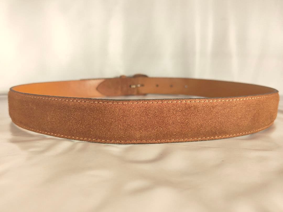 【ヴィンテージ】ポロラルフローレン　高級スエード ドレスベルト　USA製 正規品