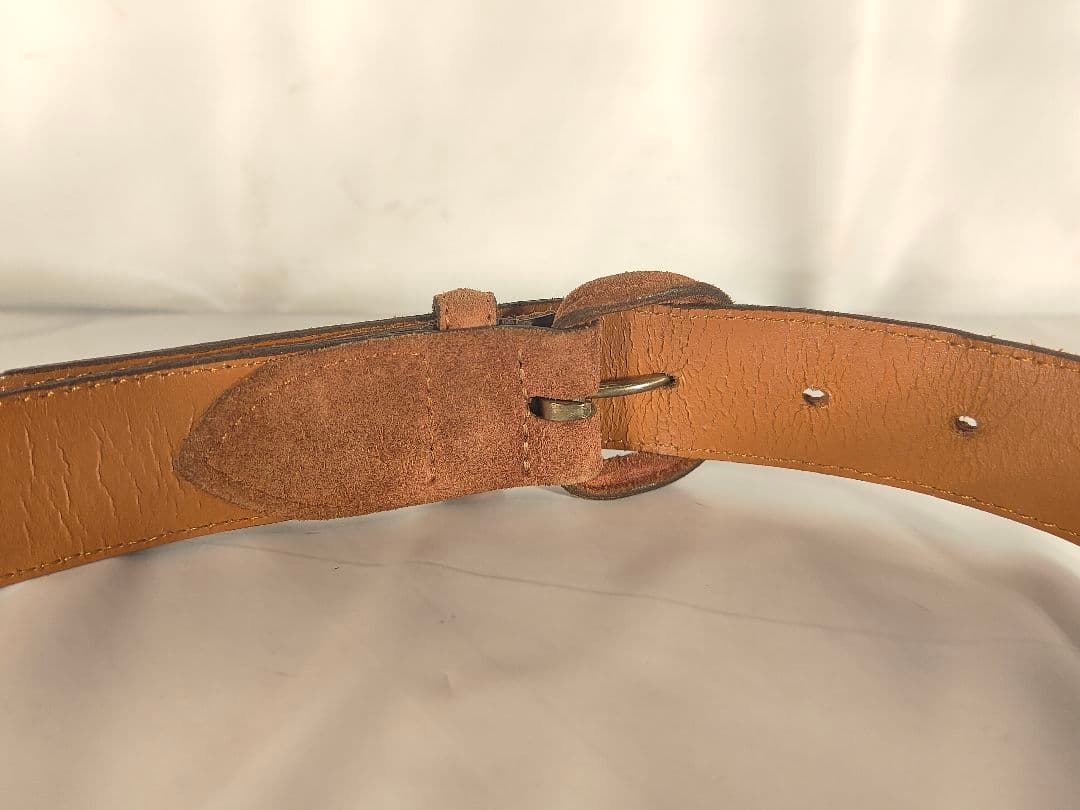 【ヴィンテージ】ポロラルフローレン　高級スエード ドレスベルト　USA製 正規品