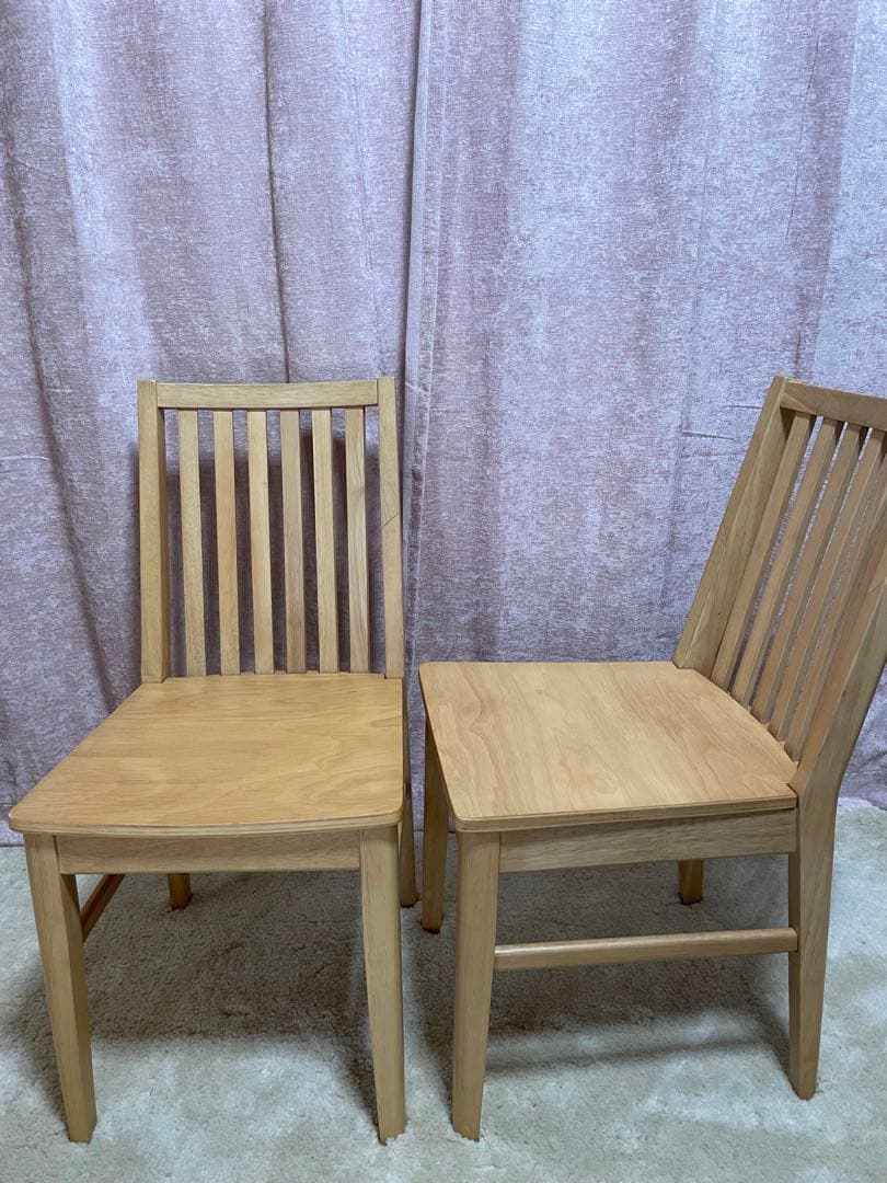 ニトリ　ダイニングチェア　2脚　木製ウィンザーチェア