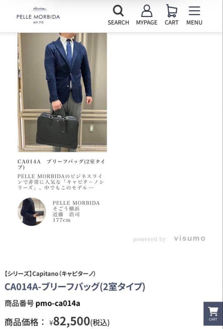 【美品】ペッレモルビダ　ブリーフバッグ （２室タイプ）