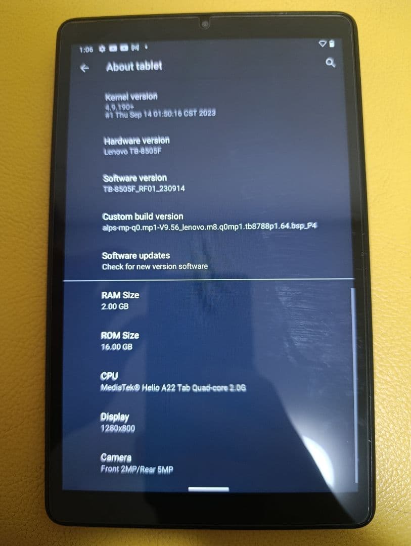 Androidタブレット本体 Lenovo TB-8505F/ Lenovo tab m8