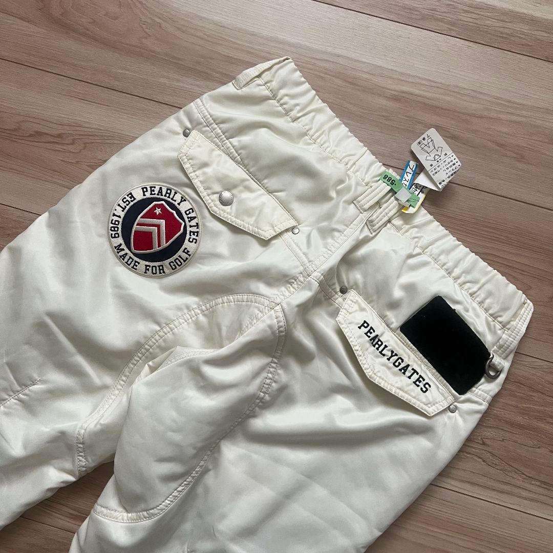 PEARLY GATES パーリーゲイツ　中綿パンツ　メンズ　白　ホワイト　4