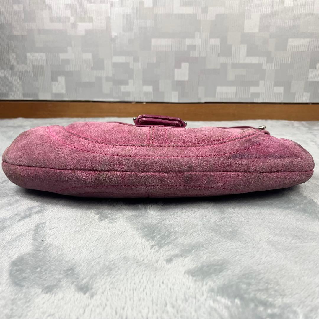 バッグ Coach Soho Suede Pink Shoulder Bag