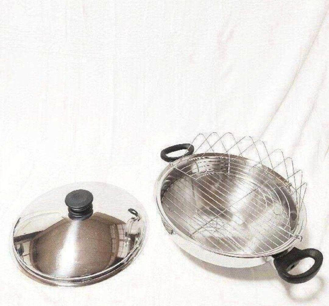 2024年製 超美品 1~2回使用のみ アムウェイ ウォック 鍋網付き