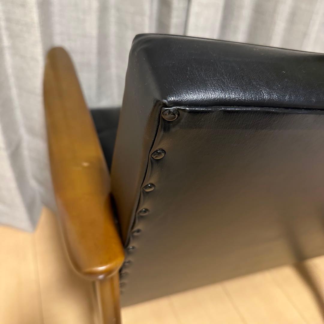 カリモク60 ソファ　1人掛け　ブラック