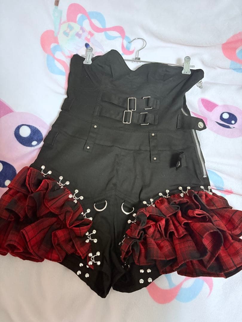 DustDevil【ダストデビル】チェックフリルオールインワンピース