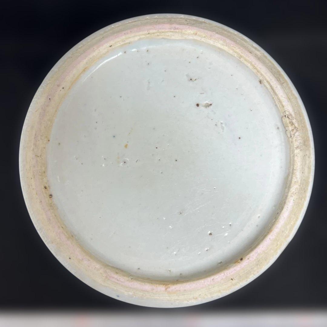 中国清時代青花雲宝文水指木箱付高さ約20.5㎝(蓋込)東な7-1011☆2F