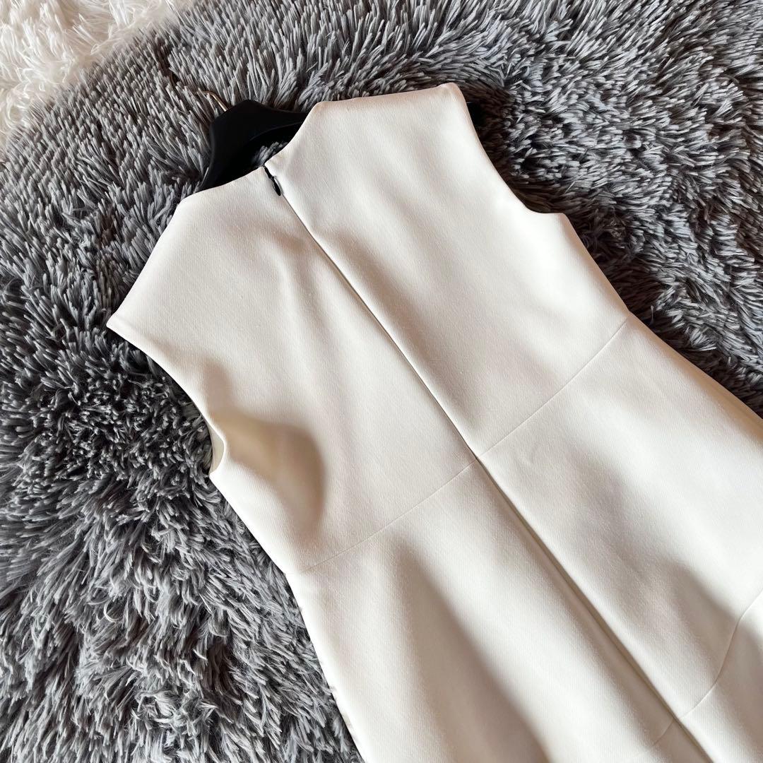 極美品✨ ヨーコチャン パールドレス 膝丈ワンピース フォーマル ホワイト