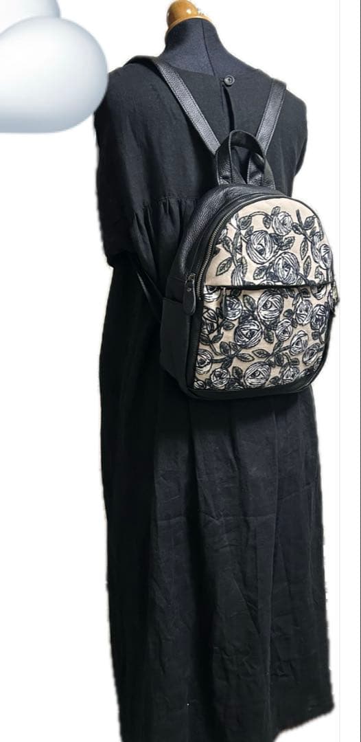 509020Aミナペルホネンハーフハンドメイド本革リュック rosy