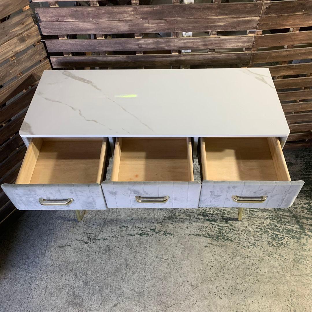 K828 大理石調 LEDミラー ドレッサー4点セット