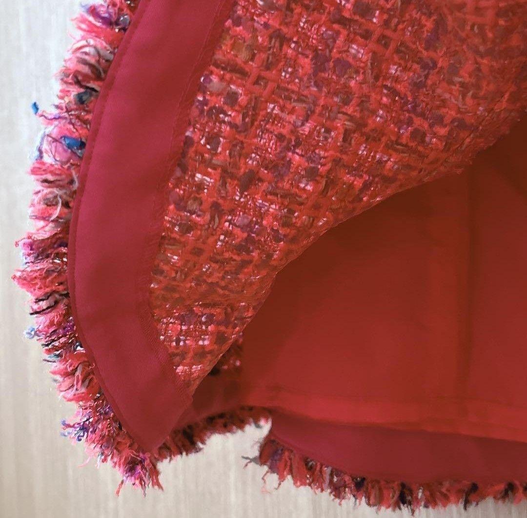 最終価格！美品アナイシャネルツイード　ネオンツイードヘムフリル ワンピース