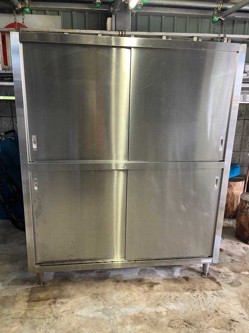 【送料込み】【直接引取り可能】【⚠️注意点有り】SUNWAVEステンレス製食器棚