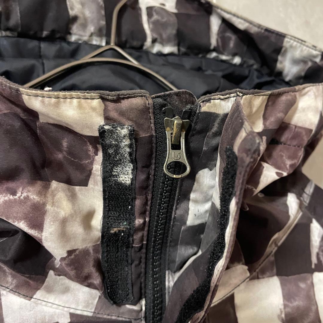 Burtonバートンスキーウェアスノーボードジャケットパーカーフード付チェック柄