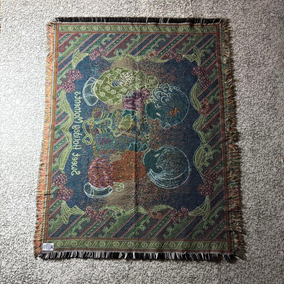 【90s USA製】プレシャスモーメント　ヴィンテージラグ　タペストリー　マット