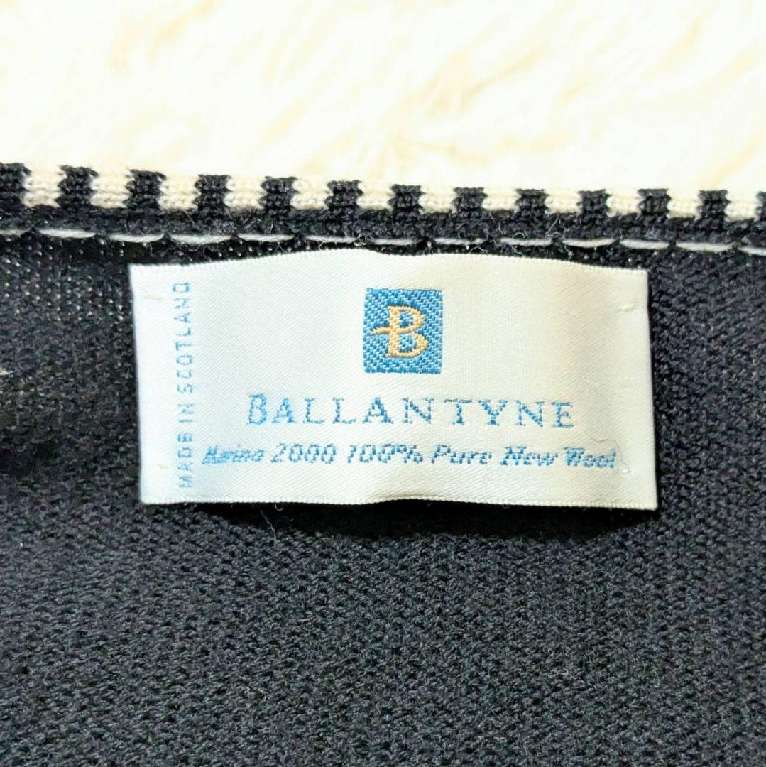 バランタイン カーディガン 金ボタン メリノウール ブラック 2XL