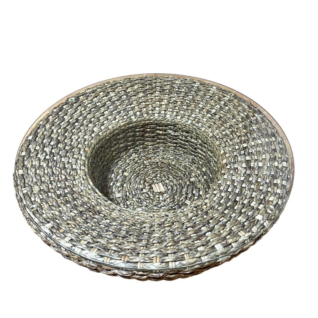 桜屋工業 マルコットテーブル ウォーターヒヤシンス 丸テーブル ガラステーブル