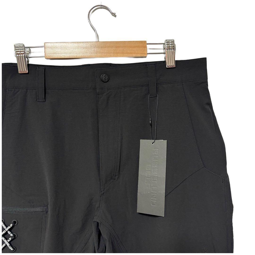 新品 ラッセルノ ゴルフ ストレッチ カーゴ ロングパンツ ブラック L 5